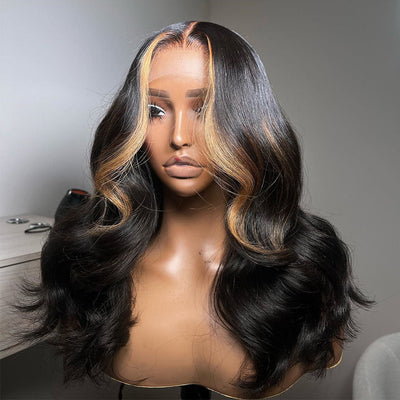 Hot Star HD Lace 250% Density Light Highlight Blonde Lace Wigs Elegant Length