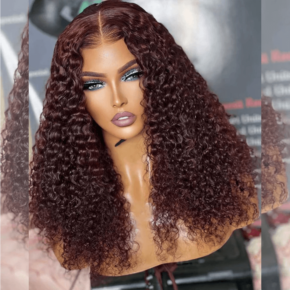 Hot Star Hairstylist Works HD Transparent 13x6 Lace Front Wig 4x6 Glueless Curly Ready To Wear Human Hair Wigs 99j Wine Red Colored Wigs