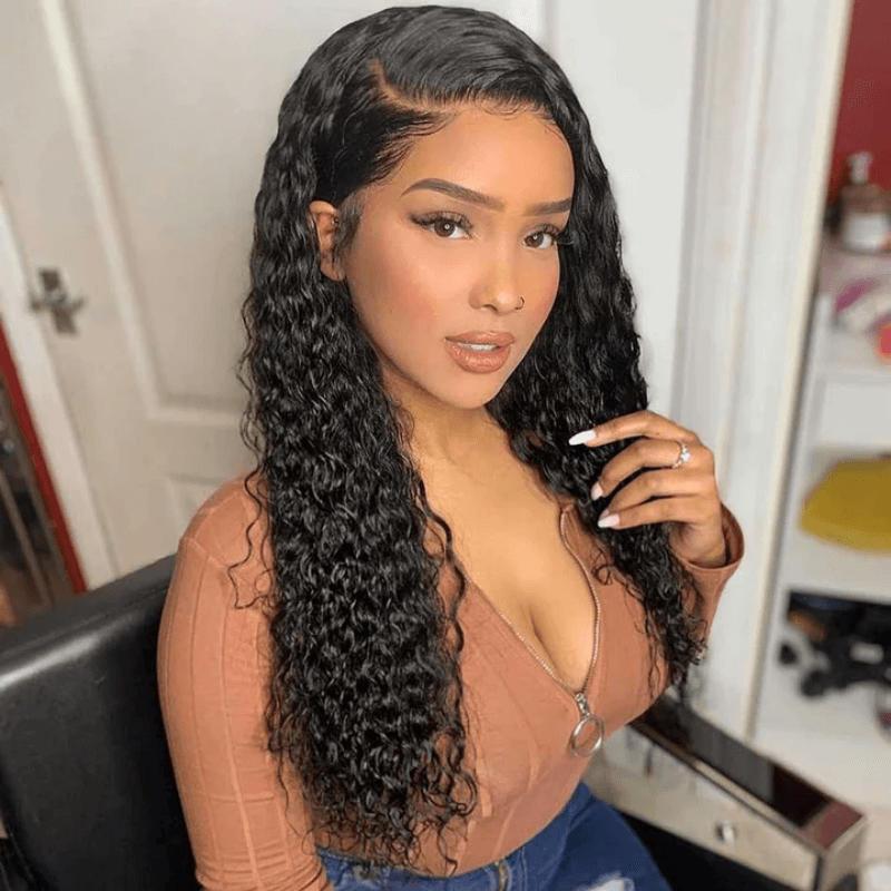 Hot Star HD Transparent 13x4 Full Frontal Human Hair Wigs Brazilian Curly 13x6 Lace Front Wigs